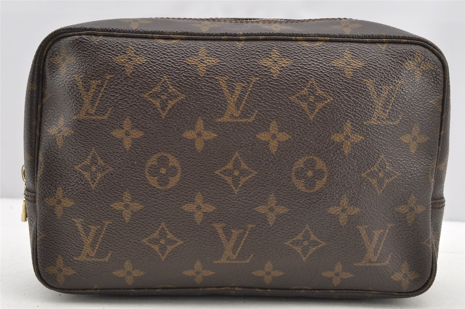 Auth Louis Vuitton Monogram Trousse Toilette 23 Clutch Hand Bag M47524 LV 4465I