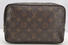 Auth Louis Vuitton Monogram Trousse Toilette 23 Clutch Hand Bag M47524 LV 4465I