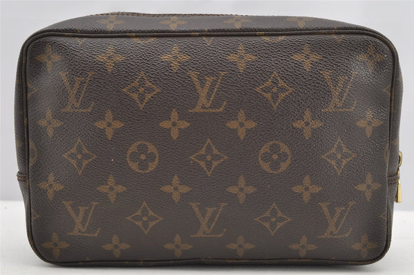 Auth Louis Vuitton Monogram Trousse Toilette 23 Clutch Hand Bag M47524 LV 4465I