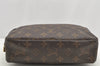 Auth Louis Vuitton Monogram Trousse Toilette 23 Clutch Hand Bag M47524 LV 4465I