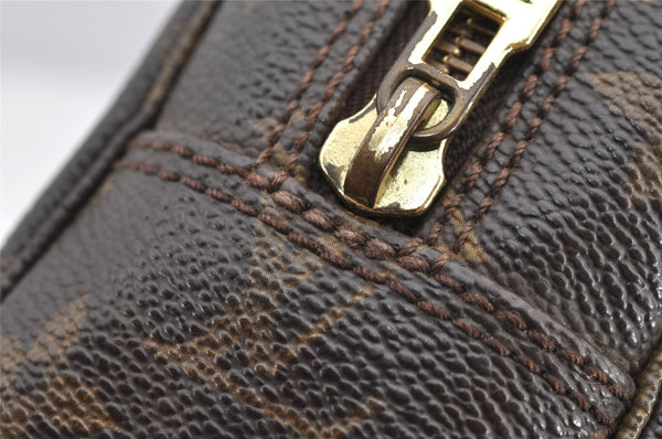 Auth Louis Vuitton Monogram Trousse Toilette 23 Clutch Hand Bag M47524 LV 4465I