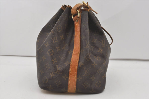 Authentic Louis Vuitton Monogram Petit Noe M42226 Shoulder Drawstring Bag 4468I