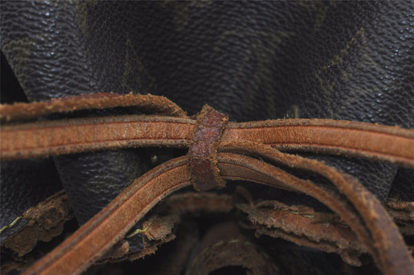 Authentic Louis Vuitton Monogram Petit Noe M42226 Shoulder Drawstring Bag 4468I
