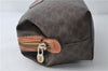 Authentic CELINE Macadam Blason Pattern Pouch PVC Leather Brown 4469D