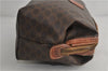 Authentic CELINE Macadam Blason Pattern Pouch PVC Leather Brown 4469D