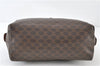 Authentic CELINE Macadam Blason Pattern Pouch PVC Leather Brown 4469D