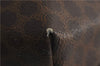 Authentic CELINE Macadam Blason Pattern Pouch PVC Leather Brown 4469D