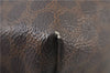 Authentic CELINE Macadam Blason Pattern Pouch PVC Leather Brown 4469D