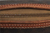 Authentic CELINE Macadam Blason Pattern Pouch PVC Leather Brown 4469D