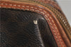 Authentic CELINE Macadam Blason Pattern Pouch PVC Leather Brown 4469D