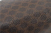 Authentic CELINE Macadam Blason Pattern Pouch PVC Leather Brown 4469D