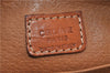 Authentic CELINE Macadam Blason Pattern Pouch PVC Leather Brown 4469D
