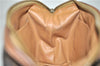 Authentic CELINE Macadam Blason Pattern Pouch PVC Leather Brown 4469D