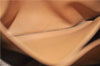 Authentic CELINE Macadam Blason Pattern Pouch PVC Leather Brown 4469D
