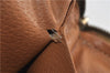 Authentic CELINE Macadam Blason Pattern Pouch PVC Leather Brown 4469D