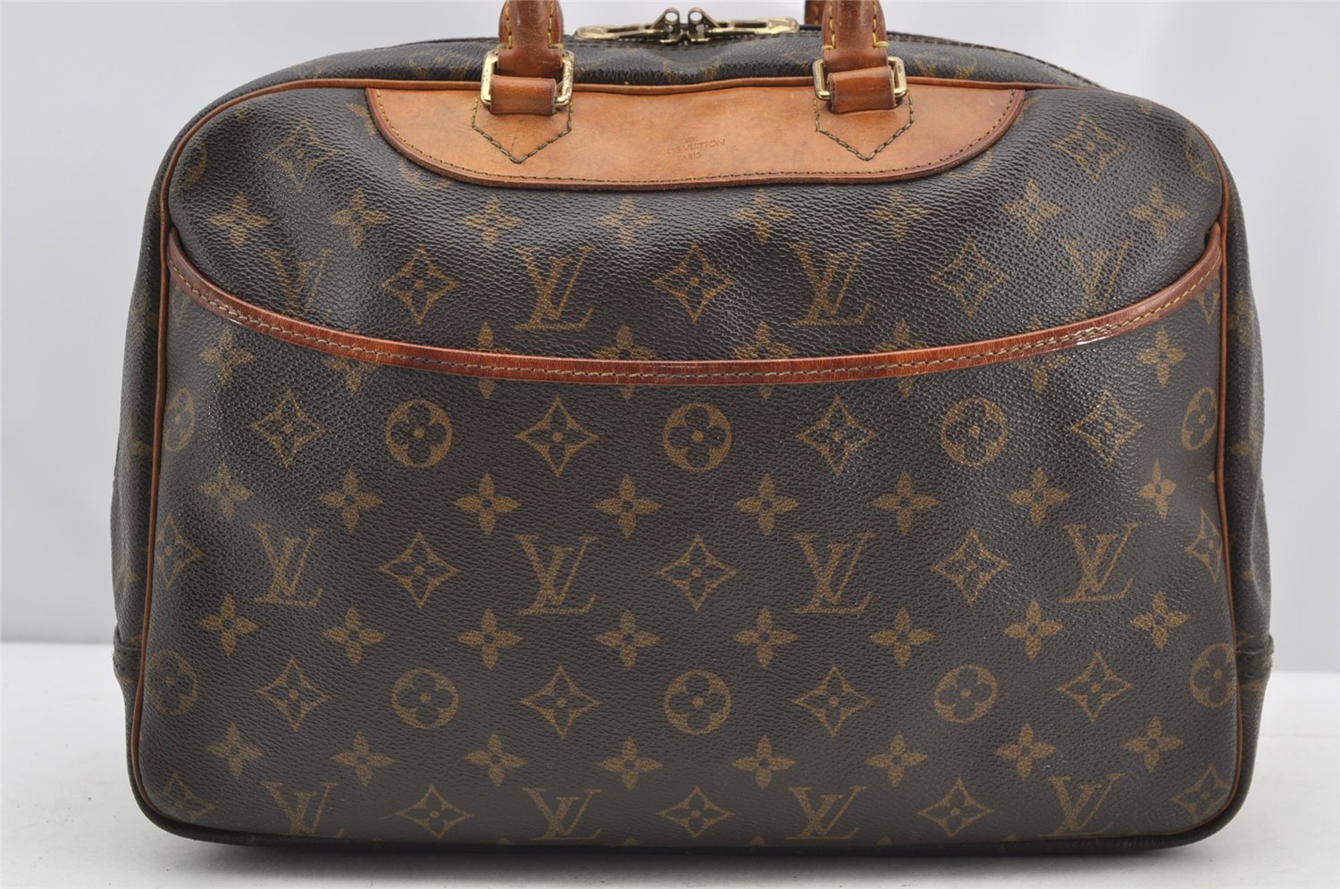 Authentic Louis Vuitton Monogram Deauville Hand Bag M47270 LV 4469I
