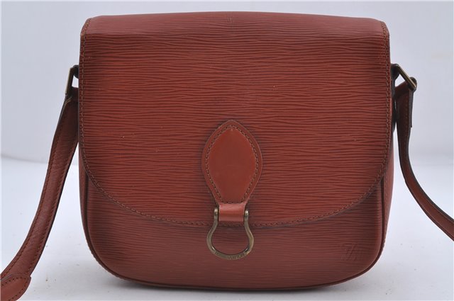 Authentic Louis Vuitton Epi Saint Cloud GM Shoulder Bag Brown LV 4471D