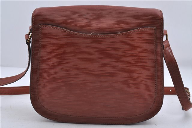 Authentic Louis Vuitton Epi Saint Cloud GM Shoulder Bag Brown LV 4471D