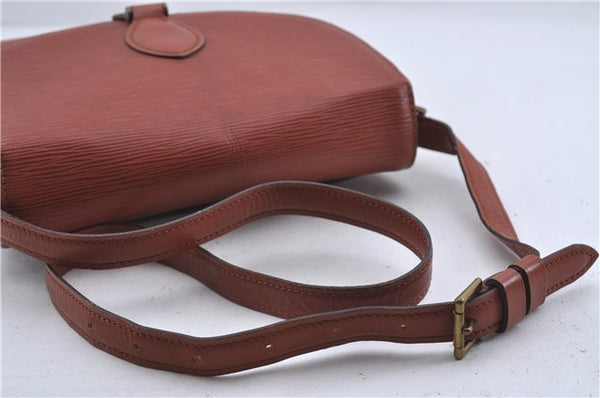 Authentic Louis Vuitton Epi Saint Cloud GM Shoulder Bag Brown LV 4471D