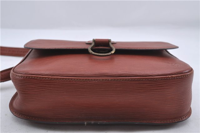 Authentic Louis Vuitton Epi Saint Cloud GM Shoulder Bag Brown LV 4471D