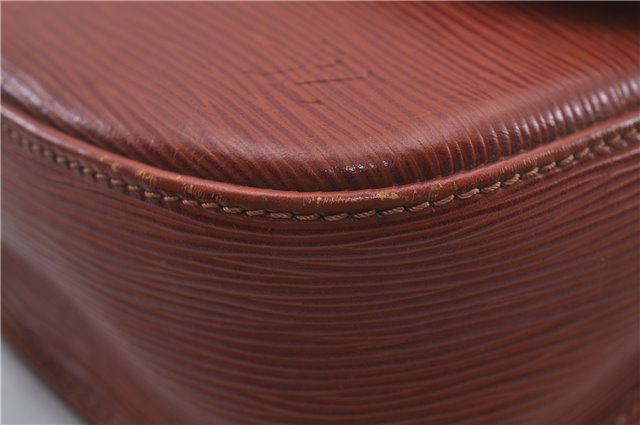 Authentic Louis Vuitton Epi Saint Cloud GM Shoulder Bag Brown LV 4471D