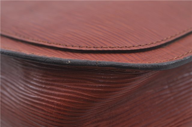 Authentic Louis Vuitton Epi Saint Cloud GM Shoulder Bag Brown LV 4471D
