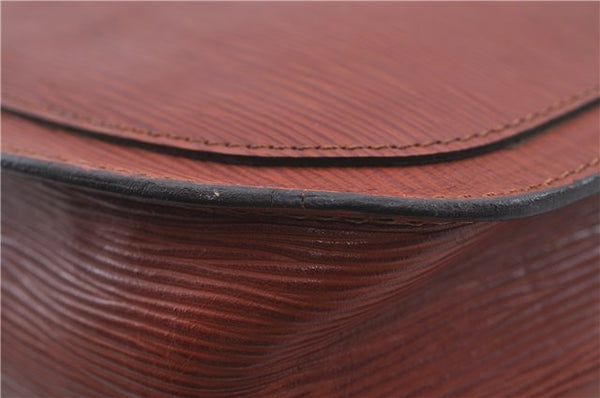 Authentic Louis Vuitton Epi Saint Cloud GM Shoulder Bag Brown LV 4471D