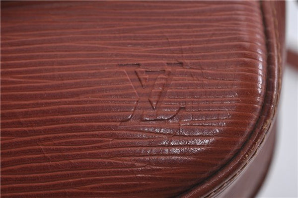 Authentic Louis Vuitton Epi Saint Cloud GM Shoulder Bag Brown LV 4471D