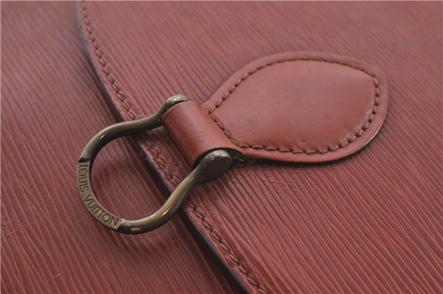 Authentic Louis Vuitton Epi Saint Cloud GM Shoulder Bag Brown LV 4471D