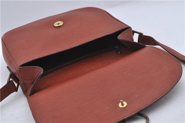Authentic Louis Vuitton Epi Saint Cloud GM Shoulder Bag Brown LV 4471D