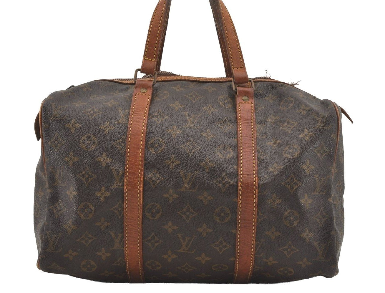 Authentic Louis Vuitton Monogram Sac Souple 35 Boston Bag Old Model Junk 4471I