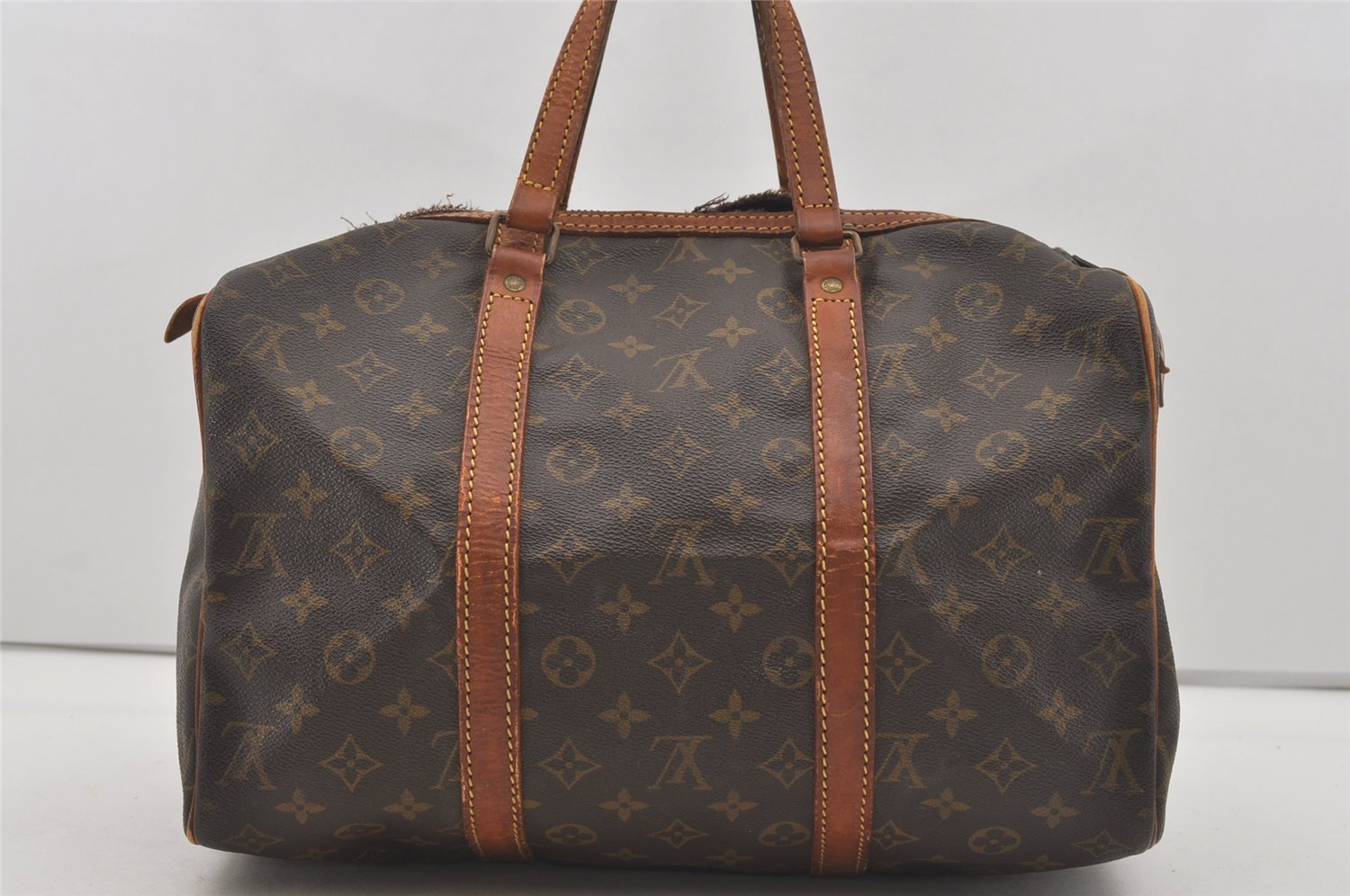 Authentic Louis Vuitton Monogram Sac Souple 35 Boston Bag Old Model Junk 4471I