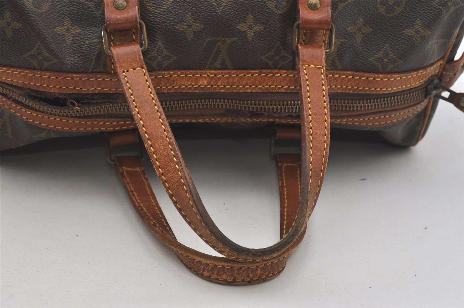 Authentic Louis Vuitton Monogram Sac Souple 35 Boston Bag Old Model Junk 4471I