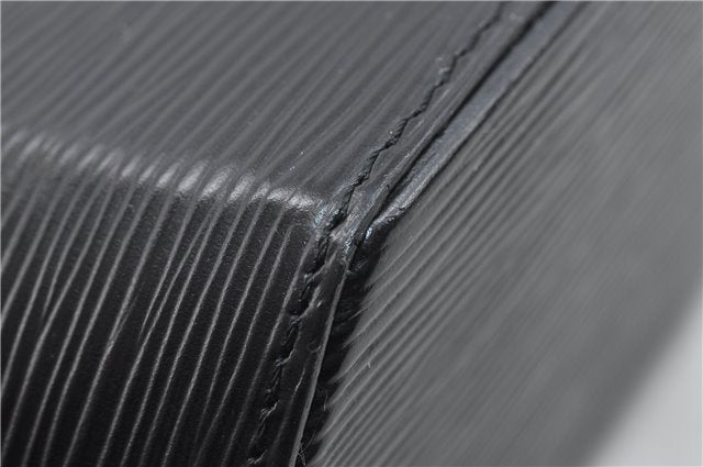 Authentic Louis Vuitton Epi Sac Seau Shoulder Bag Black M80161 LV 4474D