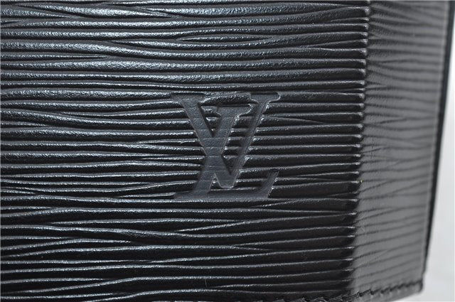 Authentic Louis Vuitton Epi Sac Seau Shoulder Bag Black M80161 LV 4474D