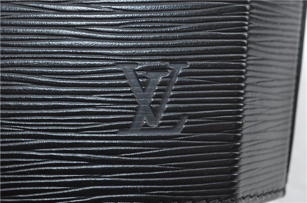 Authentic Louis Vuitton Epi Sac Seau Shoulder Bag Black M80161 LV 4474D