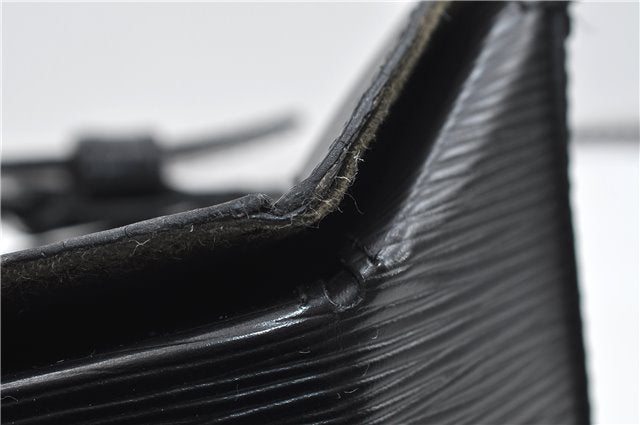 Authentic Louis Vuitton Epi Sac Seau Shoulder Bag Black M80161 LV 4474D