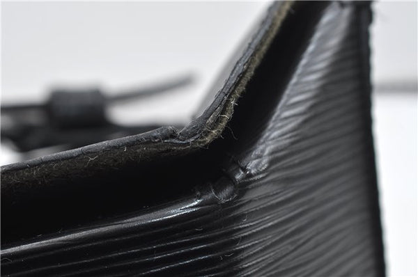 Authentic Louis Vuitton Epi Sac Seau Shoulder Bag Black M80161 LV 4474D