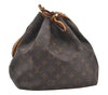 Authentic Louis Vuitton Monogram Petit Noe M42226 Shoulder Drawstring Bag 4474I