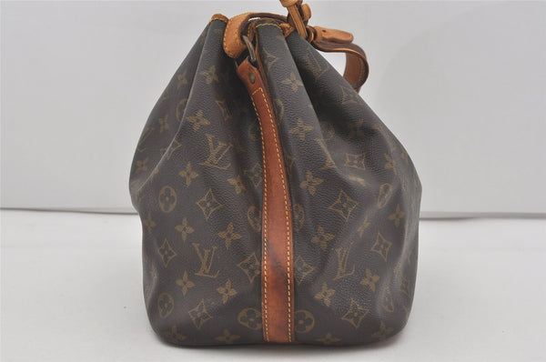 Authentic Louis Vuitton Monogram Petit Noe M42226 Shoulder Drawstring Bag 4474I