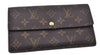 Auth Louis Vuitton Monogram Pochette Porte Monnaie Credit Wallet M61725 LV 4476F