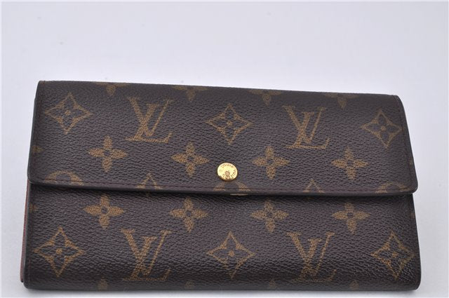 Auth Louis Vuitton Monogram Pochette Porte Monnaie Credit Wallet M61725 LV 4476F