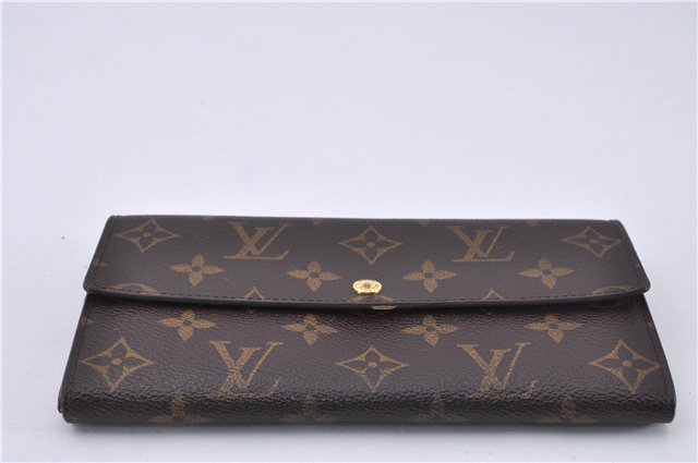 Auth Louis Vuitton Monogram Pochette Porte Monnaie Credit Wallet M61725 LV 4476F