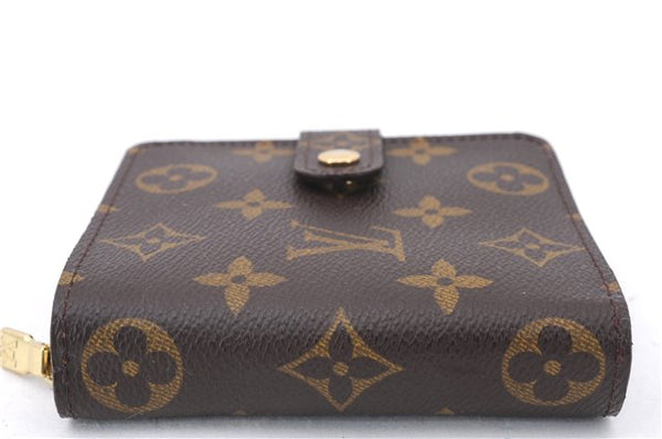 Authentic Louis Vuitton Monogram Compact Zip Bifold Wallet Purse M61667 LV 4477E