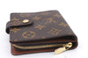 Authentic Louis Vuitton Monogram Compact Zip Bifold Wallet Purse M61667 LV 4477E