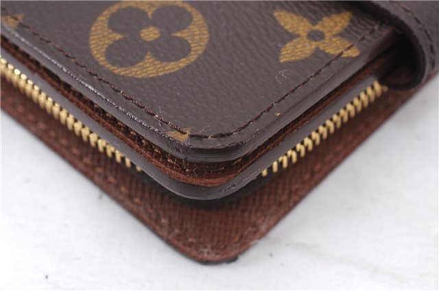 Authentic Louis Vuitton Monogram Compact Zip Bifold Wallet Purse M61667 LV 4477E