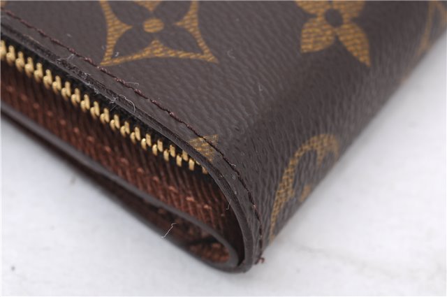 Authentic Louis Vuitton Monogram Compact Zip Bifold Wallet Purse M61667 LV 4477E