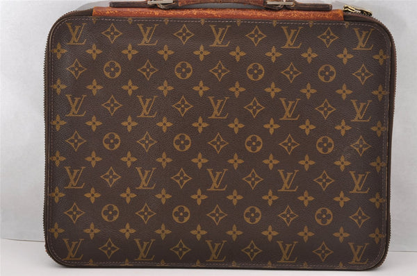 Auth Louis Vuitton Monogram Poche Documents Poignee Document Case Junk 4478I