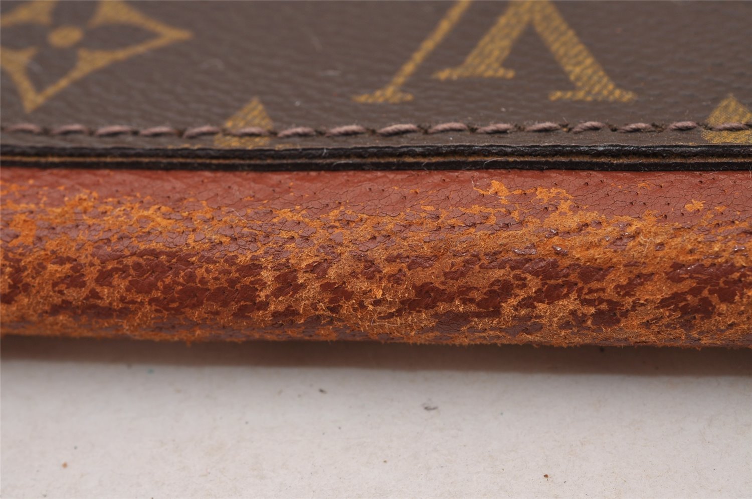 Auth Louis Vuitton Monogram Poche Documents Poignee Document Case Junk 4478I