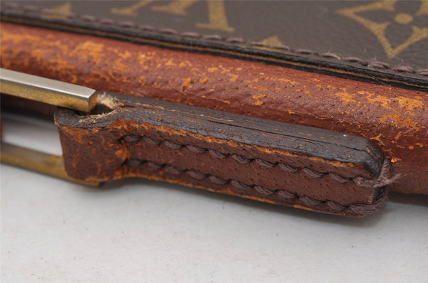 Auth Louis Vuitton Monogram Poche Documents Poignee Document Case Junk 4478I